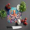 Caroline's Treasures Octopus Among Coral Glass Cutting Board Decorative Tempered Glass Kitchen Cutting and Serving Board Large Size Chopping Board view 3
