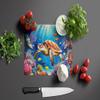 Caroline's Treasures Turtle and Reefs Glass Cutting Board Decorative Tempered Glass Kitchen Cutting and Serving Board Large Size Chopping Board view 3