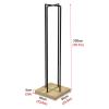 Commercial Throw Pillow Storage Rack, Retail Store Hotel Square Cushion Display Shelf Floor Standing, White Black Iron Frame, 60x60x200cm(White) view 2