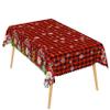 Laeacco 60x102 inch Christmas Tablecloth Red Black Plaid Table Cloth Xmas Santa Claus Snowman Elk Rectangle Tablecloth Washable Wrinkle Free Table Cover for Xmas New Year Kitchen Dining Room Decor view 2