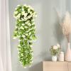 Daisy Hanging Flowers Artificial Decoration Silk Daisy Faux Hanging Plants Artificial Flowers Wedding Home Wall Office Decoration 1pcs (White) view 3