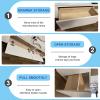 KSYGINXD Space Saving Floating TV Cabinet Wall-Mounted Media Console with Cable Management & Ample Storage for Any Room(Brown,140x24x20cm) view 3
