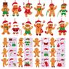 72 Pcs Christmas Ornament Crafts Make Your Own Gingerbread Man Ornament Kit DIY Christmas Cutouts with Gingerbread Cookies Man Crafts Stickers for Tree Home Classroom Holiday Party Supplies view 1