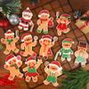 72 Pcs Christmas Ornament Crafts Make Your Own Gingerbread Man Ornament Kit DIY Christmas Cutouts with Gingerbread Cookies Man Crafts Stickers for Tree Home Classroom Holiday Party Supplies view 4