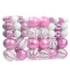 100Pcs Christmas Balls Ornaments Set, Shatterproof Christmas Decorations with Hand-held Gift Package for Xmas Tree/Holiday/Wedding/Holiday/Party Decor (Pink & White) view 1