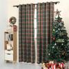 Moslovstar Tartan Curtains Set of 2 Classic Scottish Curtains Semi Blackout Grommets Top Machine Wash, Green and Red 52" W x 63" L view 2