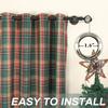 Moslovstar Tartan Curtains Set of 2 Classic Scottish Curtains Semi Blackout Grommets Top Machine Wash, Green and Red 52" W x 63" L view 3
