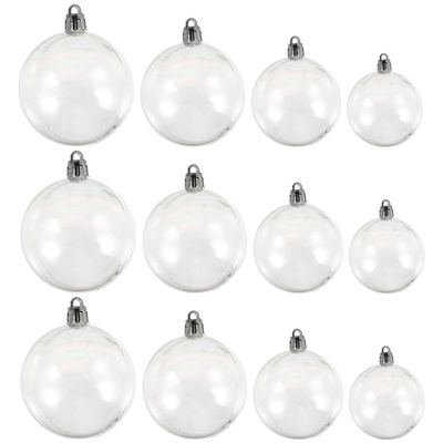 Homoyoyo 20pcs DIY Snow Globe Globe Snow Globe Kit PET Christmas Globes with Screw Christmas Plastic Snow PET Kit Caps Fillable Display Balls Keepsake for DIY Crafts