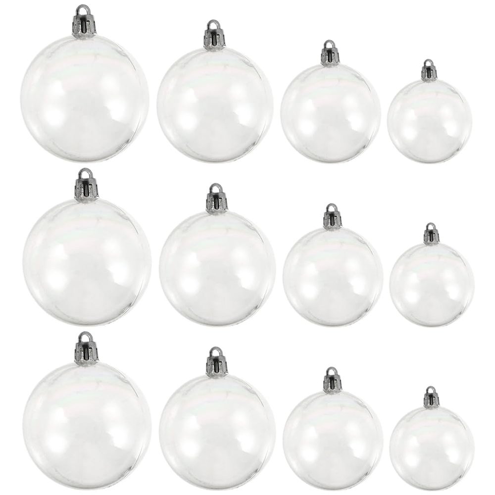 Homoyoyo 20pcs DIY Snow Globe Globe Snow Globe Kit PET Christmas Globes with Screw Christmas Plastic Snow PET Kit Caps Fillable Display Balls Keepsake for DIY Crafts