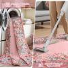 Wonnitar Washable Rug, 5x7 Pink Rugs for Living Room, Floral Print Non-Slip Area Rugs for Bedroom Girls, Soft Large Throw Carpet for Kids Nursery Room (Pink,5'x7') view 4
