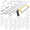 Curtain Track System, Room Divider Ceiling Curtain Track Kit with Hooks, Corner Connectors and Top Brackets (6-9 ft Track Set) view 2