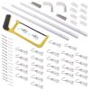 Curtain Track System, Room Divider Ceiling Curtain Track Kit with Hooks, Corner Connectors and Top Brackets (6-9 ft Track Set) view 3
