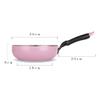 Cooking Pot, Frying Pan,26CM Pink Wok Non-Stick Pan Fried Scoop Pan Deep Fry Non-Stick Pot Cooker General Use for Gas and Induction Cooker view 3