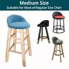 Curved Round Back Bar Stool SlipcoversBar Stool Cover Cushion With Round Backs And Arms13" Indoor Bar Stools Slipcovers Counter Stool Cover With Low Arms Chair Protector for Counter Office Desk(Blu view 2
