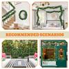 DAWNOVO 27 PCS Artificial Plant Greenery Garland Faux Leaf Garland Hanging Plants for Wedding Arch Wall Table Party Indoor Outdoor Festival Decor (Dark Green Red) view 2