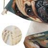 QWJKM Cotton And Linen Hanging Posters with Tassels Cute Bago Dog Oil Painting Tapestry Wooden Frame Poster Hanger Tapestries Wall Art Poster with Picture for Living Room Office Decor view 3