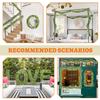 DAWNOVO 28 PCS Artificial Plant Greenery Garland Faux Leaf Garland Hanging Plants for Wedding Arch Wall Table Party Indoor Outdoor Festival Decor (Green Yellow Purple) view 2