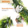 DAWNOVO 28 PCS Artificial Plant Greenery Garland Faux Leaf Garland Hanging Plants for Wedding Arch Wall Table Party Indoor Outdoor Festival Decor (Green Yellow Purple) view 3