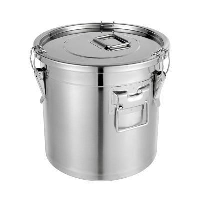21L/4.62gal Stainless Steel Airtight Canister, Food Storage Canisters with Airtight Lid&Locking Clamp, Rice Cereal Grain Canisters Container, Storager Bucket for Flour, Coffee Bean, Sugar, Cookie