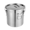 21L/4.62gal Stainless Steel Airtight Canister, Food Storage Canisters with Airtight Lid&Locking Clamp, Rice Cereal Grain Canisters Container, Storager Bucket for Flour, Coffee Bean, Sugar, Cookie view 1
