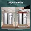 21L/4.62gal Stainless Steel Airtight Canister, Food Storage Canisters with Airtight Lid&Locking Clamp, Rice Cereal Grain Canisters Container, Storager Bucket for Flour, Coffee Bean, Sugar, Cookie view 3