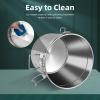 21L/4.62gal Stainless Steel Airtight Canister, Food Storage Canisters with Airtight Lid&Locking Clamp, Rice Cereal Grain Canisters Container, Storager Bucket for Flour, Coffee Bean, Sugar, Cookie view 4