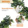 DAWNOVO 25 PCS Artificial Plant Greenery Garland Faux Leaf Garland Hanging Plants for Wedding Arch Wall Table Party Indoor Outdoor Festival Decor (Dark Green Red) view 3