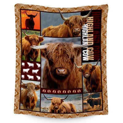 Blanket for Women Girls, Highland Cow Gifts for Adults - 60"x80" Kids Throw for Bed Living Room - Soft, Fuzzy & Cozy - Wildlife Home Decor Gift Ideal