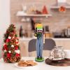 DECHOUS Wooden Nutcracker Figurine Charming Desktop Decor for Christmas Unique Holiday Ornament for Home Hotel Restaurant Friends view 2
