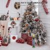 DECHOUS Wooden Nutcracker Figurine Charming Desktop Decor for Christmas Unique Holiday Ornament for Home Hotel Restaurant Friends view 3