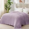 100% Cotton Muslin Blanket for Adults, 6-Layer King Throw, 108x90, Lavender view 2