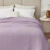 100% Cotton Muslin Blanket for Adults, 6-Layer King Throw, 108x90, Lavender view 3