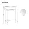 Eglaf Acrylic Small Vanity with Mirror - 23.6'' L x 15.8'' W x 33.9'' H - Modern Makeup Vanity Desk for Small Spaces - Clear Makeup Table Dressing Table, for Bedroom, Cloakroom view 3