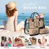 Personalized Birthday Gifts for Women, Monogrammed Initial Jute Tote Bags view 4