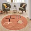 15x15, 16x16, 17x17, 18x18 |Hand Tufted Wool Area Rug | Fluffy Smooth Anti Skid Rugs | Geometric Multicolor Area Rugs | Living Bed Room Floor Contemporary Carpet | Round 5x5 Handtufted Rug view 3