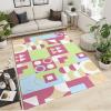 Abstract Medieval Geometry Area Rugs, Colorful Geometric Art Soft Washable Carpet, Upholstery Rug with Non-Slip Backing for Kids Boys Girls Bedroom Living Room Dining Room Study 2x3 ft view 2