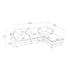 Oversized Modular Sectional Sofa, Comfy Sectional Couch, Deep Seat Sofa Couch with Ottoman, Modern Chenille L Shaped Sofa 3 Seater, Cloud Couch for Living Room Apartment Bedroom (White) view 2