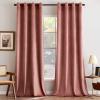 ANRODUO Dusty Rose Pink Velvet Curtains 92 Inches Long Blackout Thermal Insulated Soundproof Curtain Privacy Room Darkening Curtains Grommet Window Drapes for Bedroom Living Room Set of 2 view 1