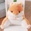 Dempiire Reading Pillow Standard Bed Pillow, Hamster Reading Pillow with Arms for Kids Teens Adults Back Pillow for Bed Pillow Chair Lumbar Support Bed Rest Pillows Grey Back Pillow (Orange) view 3