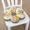 AnLinBao Flower Shaped Chair Pad Kitchen Seat Cushions Farmhouse Floral Print Chair Seat Cushion Pad Soft Cotton Cushion Pillow (1220 Green, 16"x16") view 1