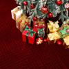 Vertintong 84 Inch Large Christmas Tree Skirt Deluxe Red Velvet Christmas Tree Skirt with Quilted Cuff for 12ft Xmas Home Winter Holiday Party Decorations (Burgundy) view 3