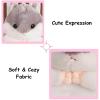 Dempiire Reading Pillow Standard Bed Pillow, Hamster Reading Pillow with Arms for Kids Teens Adults Back Pillow for Bed Pillow Chair Lumbar Support Bed Rest Pillows Grey Back Pillow (Grey) view 4