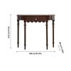 Console Table, Vintage Solid Wood Console Table, Half Moon Entryway Table for Entryway, 39.37 Inch Industrial Semi Circle Sofa Table, Wood Accent Table for Living Room, Hallway, Foyer, Entrance ,Art D view 3