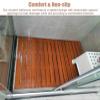 Vibeo Wood Bath Mat Walnut Color Wooden Shower Mat Non Slip, Quick Dry Wood Bathroom Mat for Outside & Inside, Small Large Long Square Bath Mat for Tub Sauna(120cmx50cm(47.2inx19.7in)) view 2