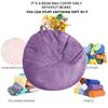 Stuffed Animal Storage Bean Bag Chair Cover - Washable Ultra Soft Corduroy Sack Bean Bag Cover for Organizing Plush Toys or Textile view 2