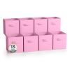 Sorbus 13 Inch Storage Bins - Sturdy Collapsible Fabric Storage Cubes with Handle - 8 Foldable Baskets for Organizing Clothes, Toys, Books - Storage Baskets for Shelves, Closets view 1
