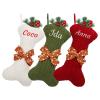 RCS-AGO Personalized Christmas Stocking  Custom Xmas Stocking with Names, Exquisite Xmas Stocking - Dog Christmas Stocking in Bone Shape  Perfect for Dogs, Cats and Pets (7 pcs) view 1