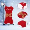 RCS-AGO Personalized Christmas Stocking  Custom Xmas Stocking with Names, Exquisite Xmas Stocking - Dog Christmas Stocking in Bone Shape  Perfect for Dogs, Cats and Pets (7 pcs) view 2