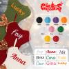 RCS-AGO Personalized Christmas Stocking  Custom Xmas Stocking with Names, Exquisite Xmas Stocking - Dog Christmas Stocking in Bone Shape  Perfect for Dogs, Cats and Pets (7 pcs) view 3
