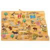 Totally Bamboo North Dakota State Shaped Cutting Board and Charcuterie Serving Platter with Artwork by Fish Kiss, Includes Hang Tie for Wall Display view 1